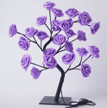 Table Lamp Rose Flower Tree